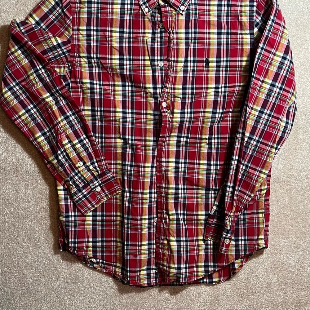 Ralph Lauren Blue Label Boys Red Plaid Shirt XL (18-20) - Picture 4 of 5